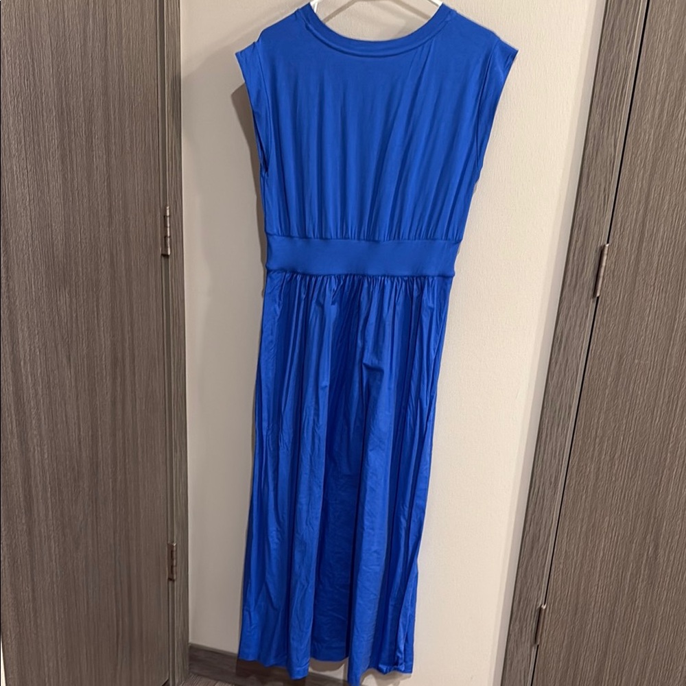 LOFT Royal Blue Sleeveless Maxi Dress - Picture 4 of 5